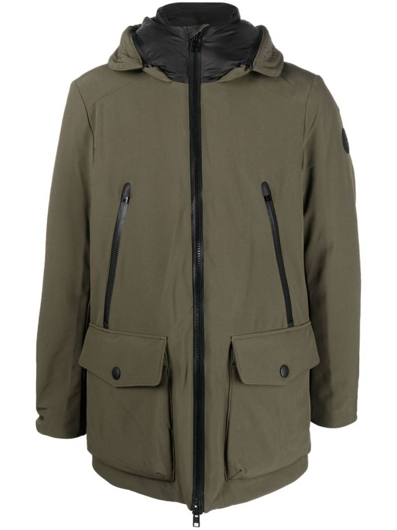 Woolrich embossed-logo hooded parka coat - Green von Woolrich