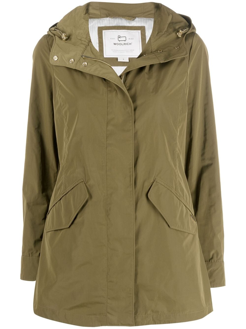 Woolrich hooded zipped military jacket - Green von Woolrich