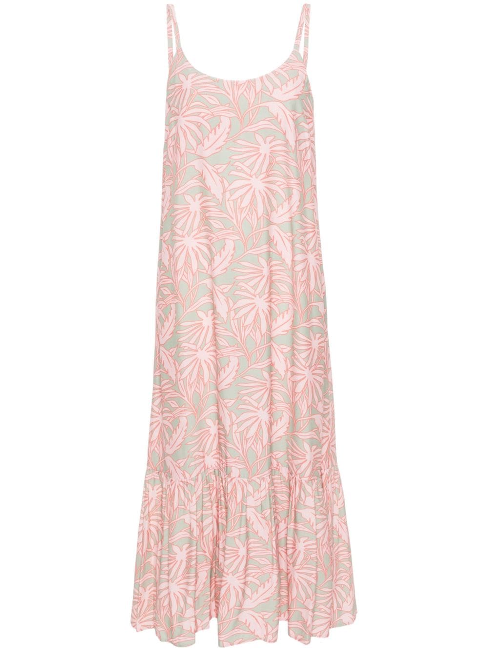 Woolrich leaf-print maxi dress - Pink von Woolrich