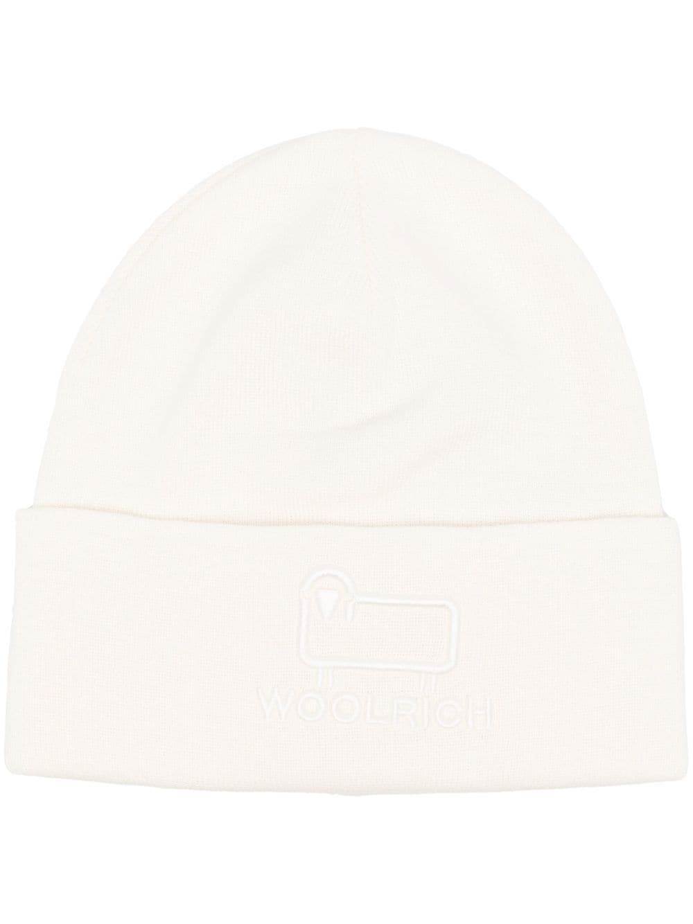 Woolrich logo-embroidered beanie - Neutrals von Woolrich