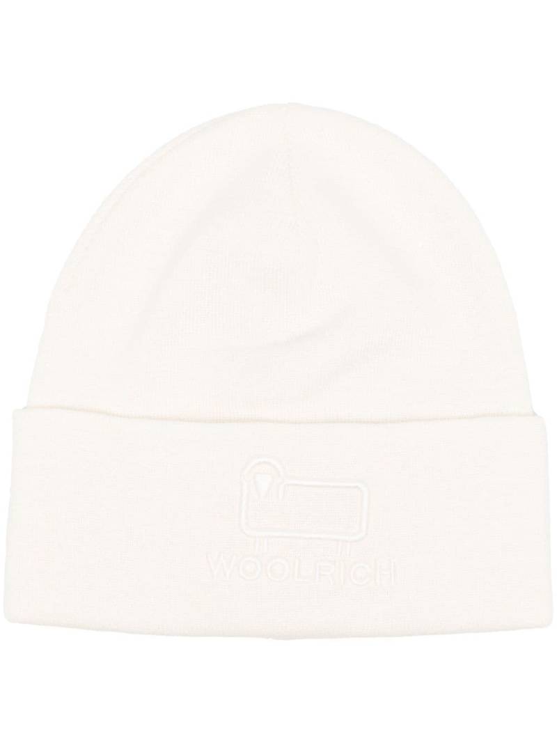 Woolrich logo-embroidered beanie - Neutrals von Woolrich