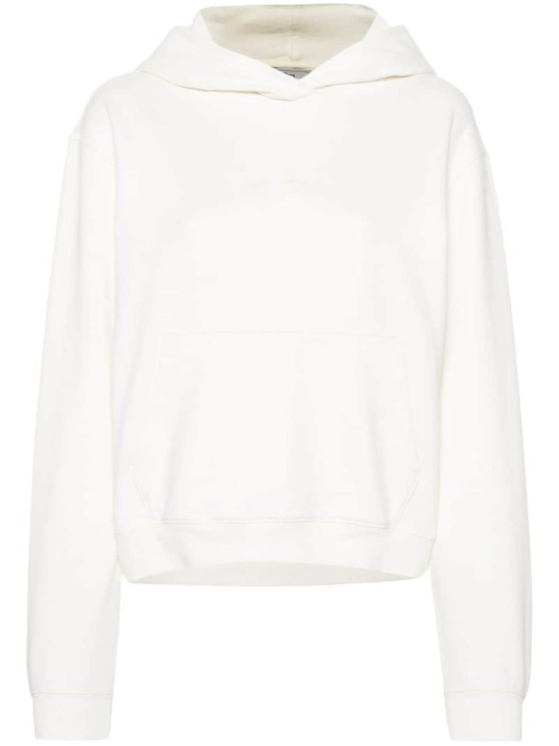 Woolrich logo-embroidered cotton hoodie - White von Woolrich