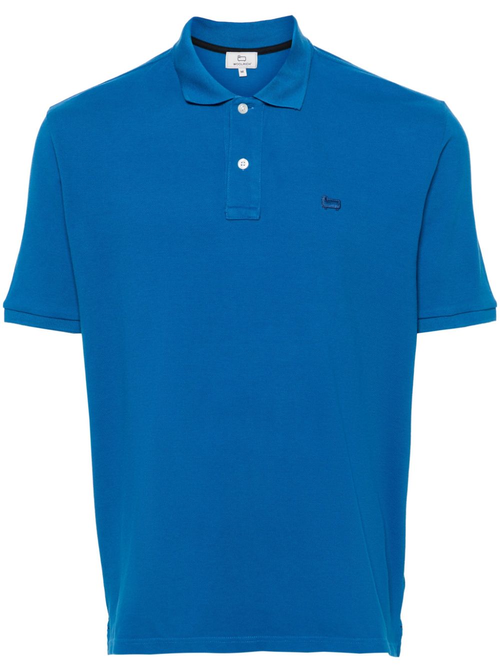 Woolrich logo-embroidered cotton polo shirt - Blue von Woolrich