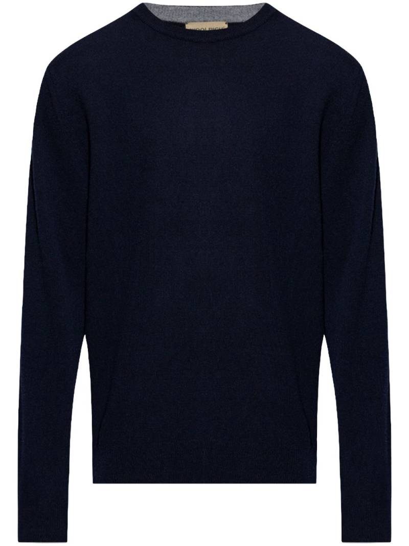 Woolrich logo-embroidered wool sweater - Black von Woolrich