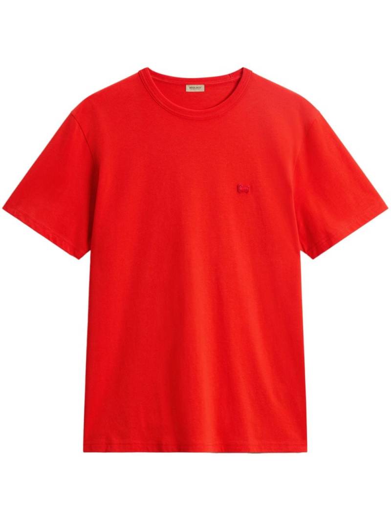 Woolrich logo-patch organic cotton T-shirt - Red von Woolrich