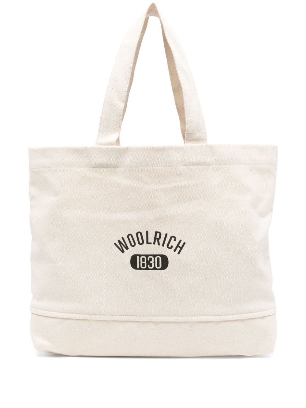 Woolrich logo-print canvas tote bag - Neutrals von Woolrich