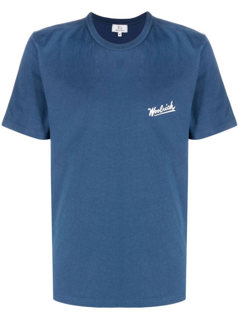 Woolrich logo-print cotton T-shirt - Blue von Woolrich