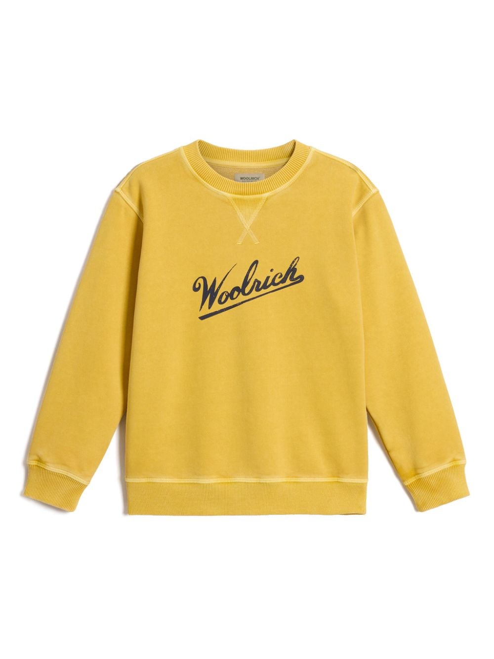 Woolrich logo-print cotton sweatshirt - Yellow von Woolrich