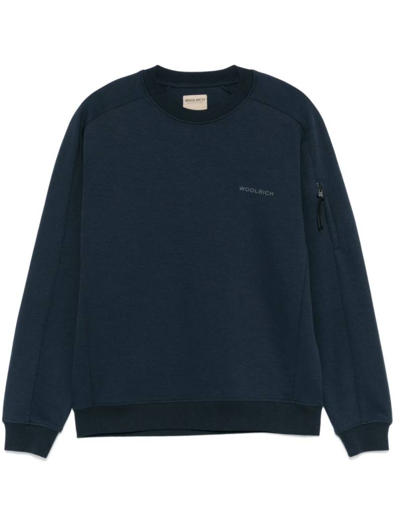 Woolrich logo-print crew-neck sweatshirt - Blue von Woolrich