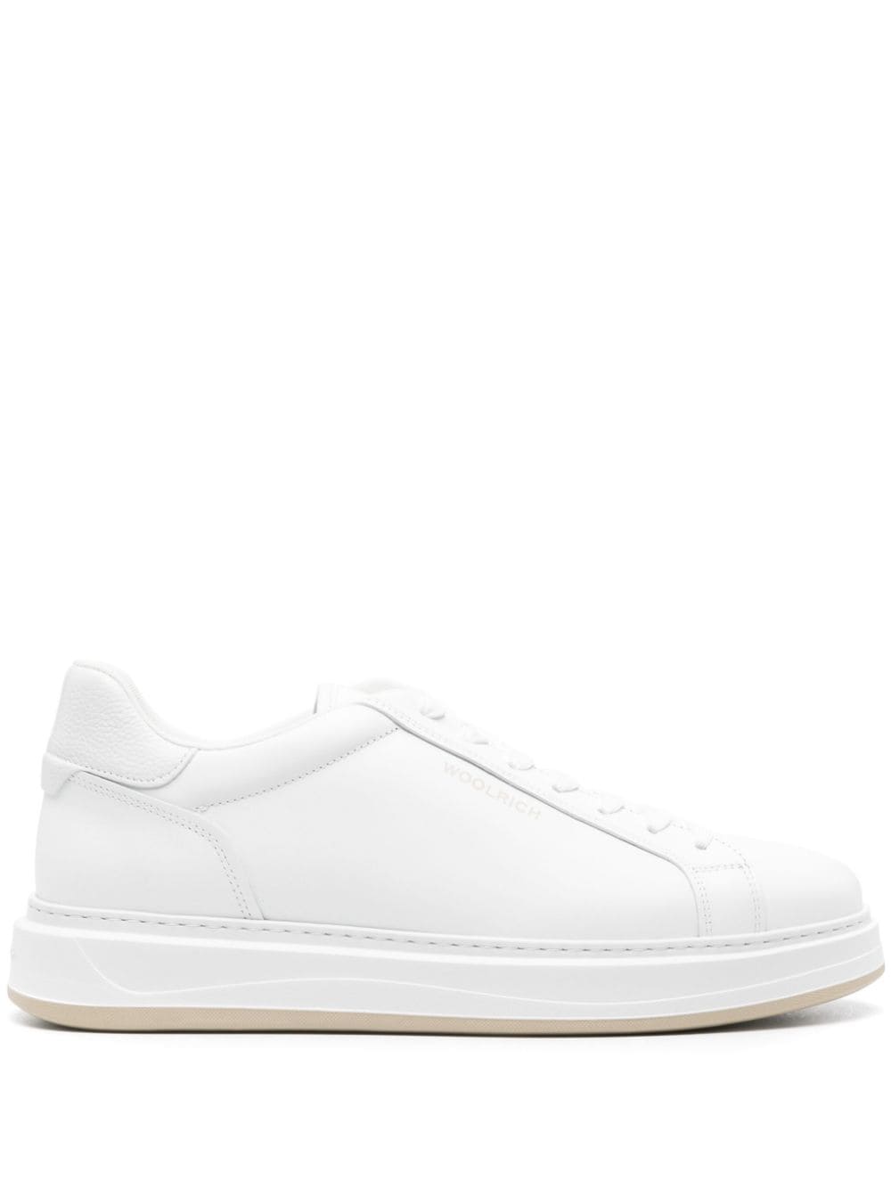 Woolrich logo-print leather sneakers - White von Woolrich