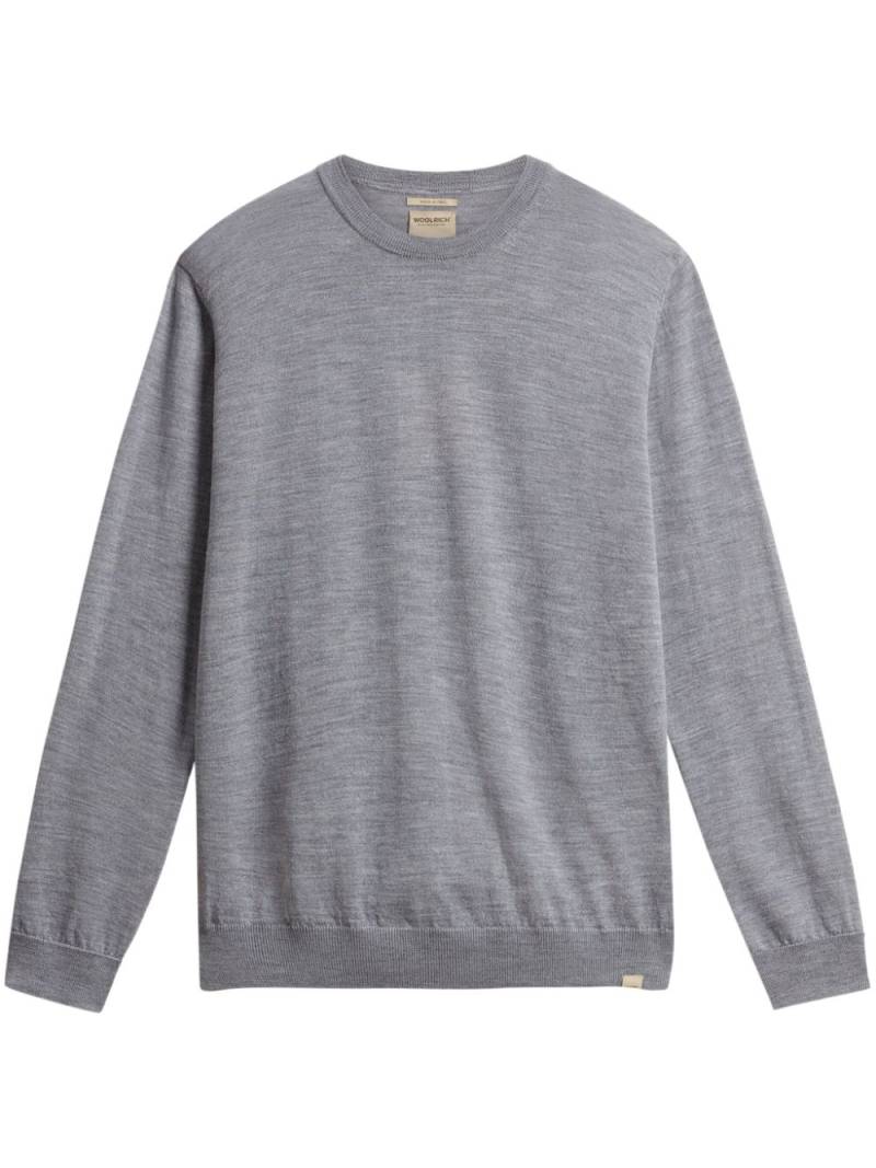 Woolrich logo-tag knitted jumper - Grey von Woolrich