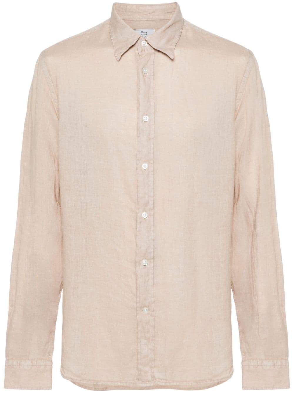 Woolrich long-sleeve linen shirt - Neutrals von Woolrich