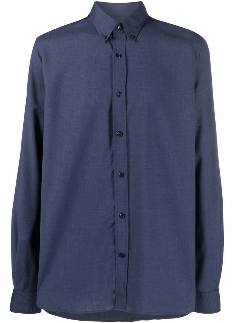 Woolrich long-sleeve wool shirt - Blue von Woolrich
