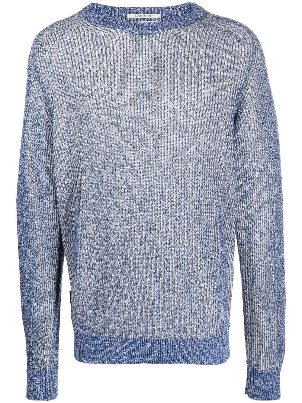 Woolrich melange-knit round-neck jumper - Blue von Woolrich