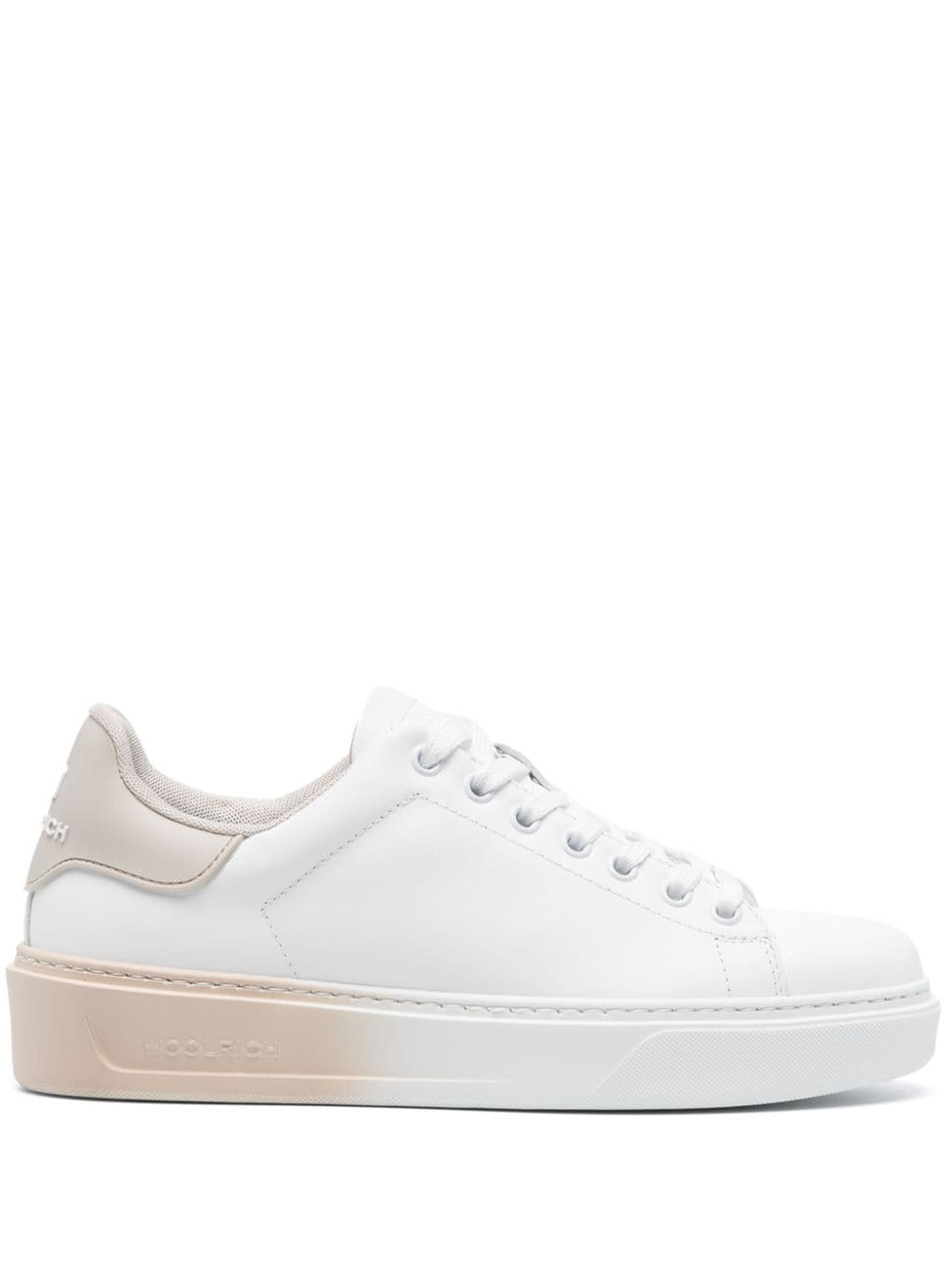 Woolrich ombré-effect leather sneakers - White von Woolrich