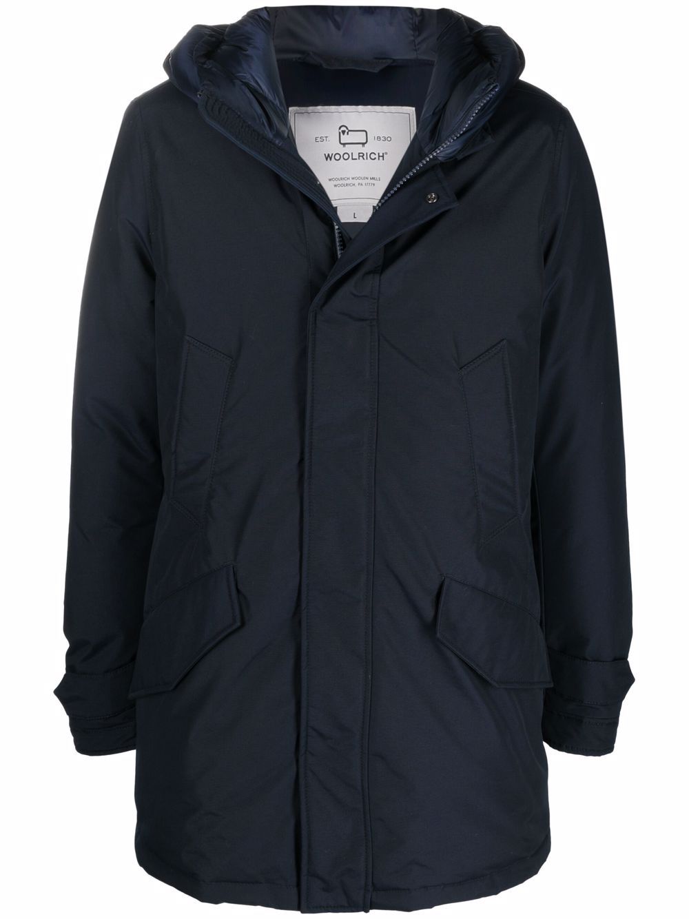 Woolrich padded zip-up hooded coat - Blue von Woolrich