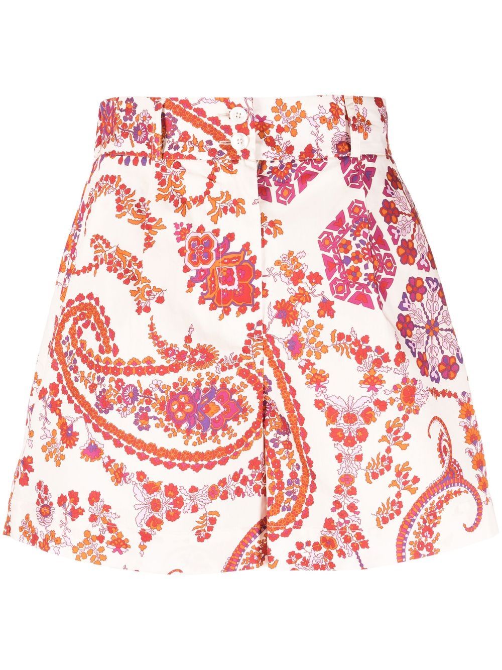 Woolrich paisley-print high-waist shorts - Neutrals von Woolrich