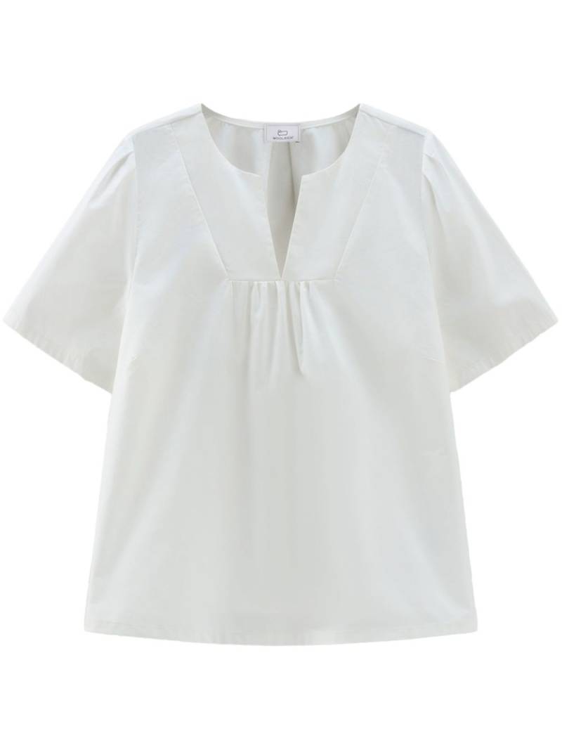 Woolrich pleat-detailing poplin blouse - Blue von Woolrich