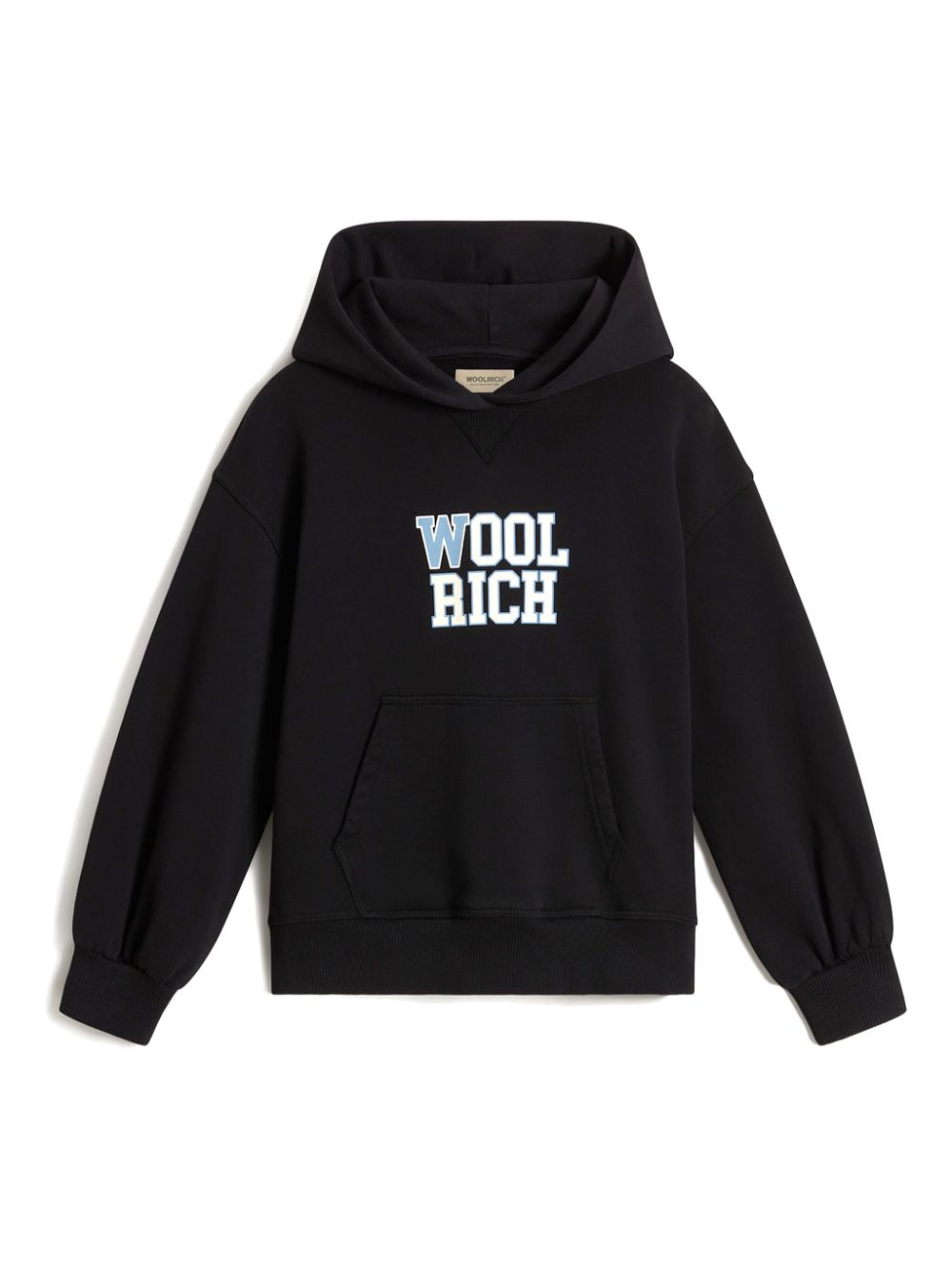 Woolrich puff-sleeve cotton hoodie - Black von Woolrich