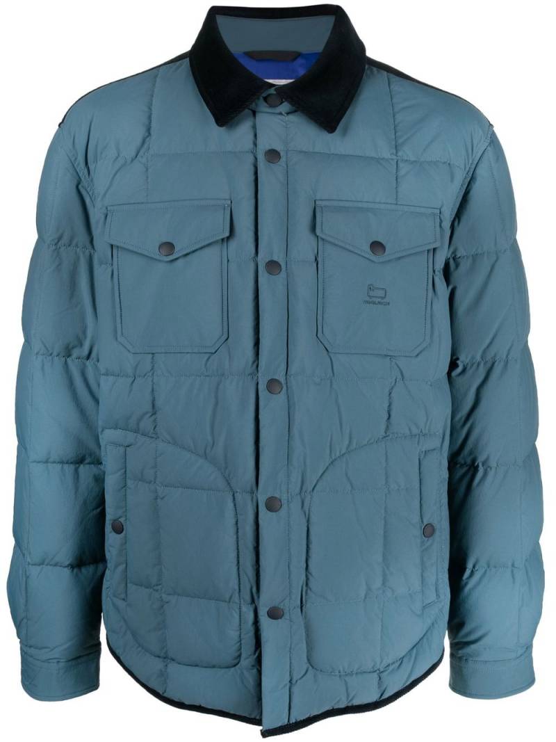 Woolrich quilted press-stud fastening jacket - Blue von Woolrich