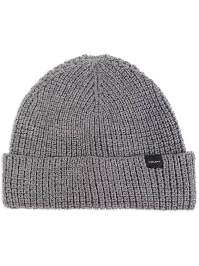 Woolrich ribbed-knit beanie - Grey von Woolrich