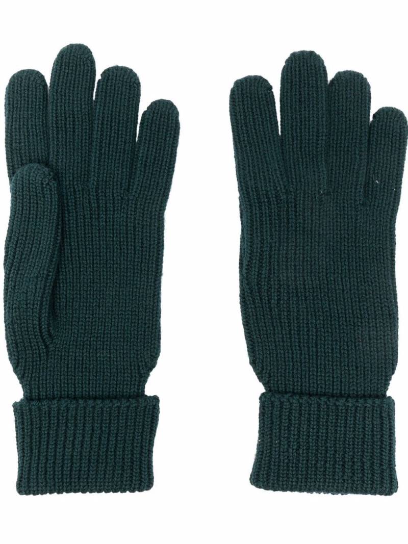 Woolrich ribbed-knit gloves - Green von Woolrich