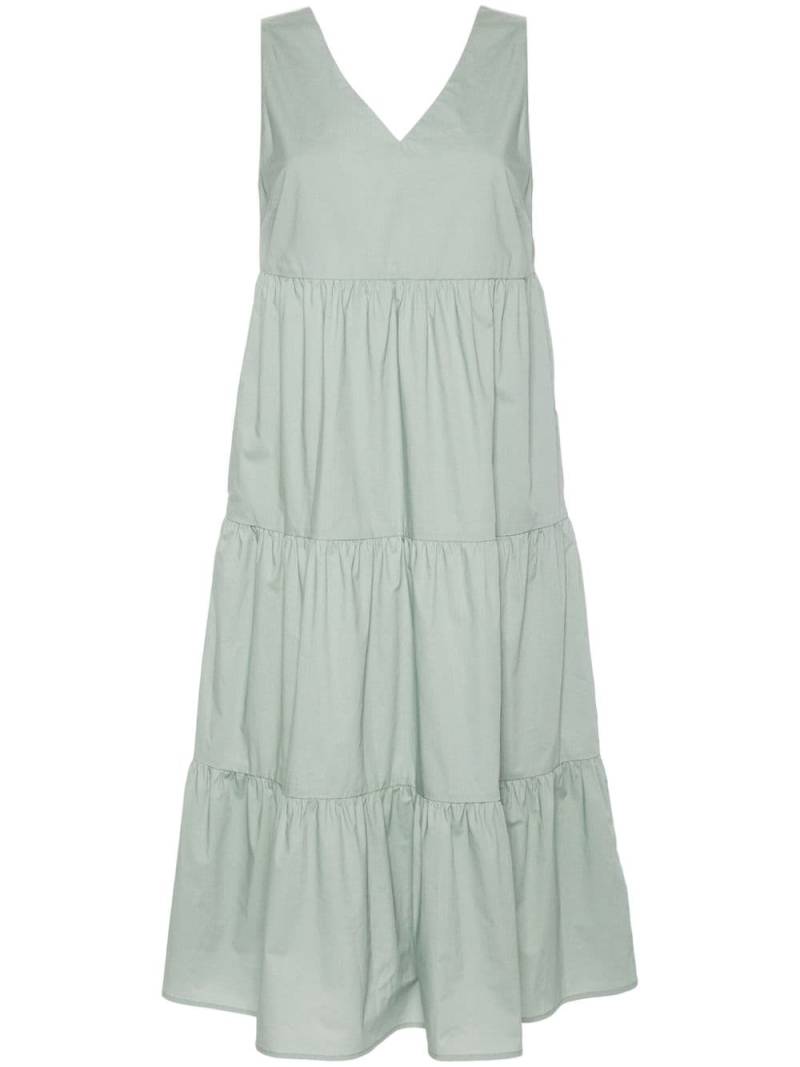 Woolrich ruched poplin midi dress - Green von Woolrich