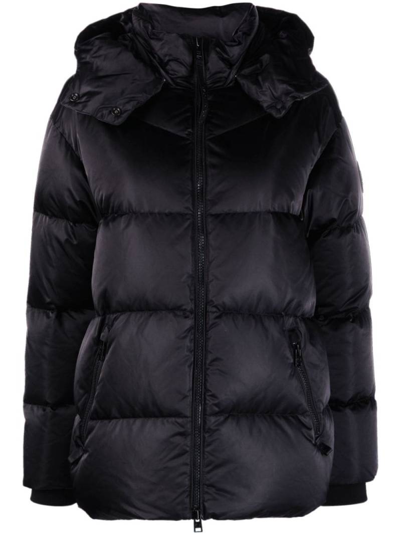 Woolrich satin-finish hooded puffer jacket - Black von Woolrich
