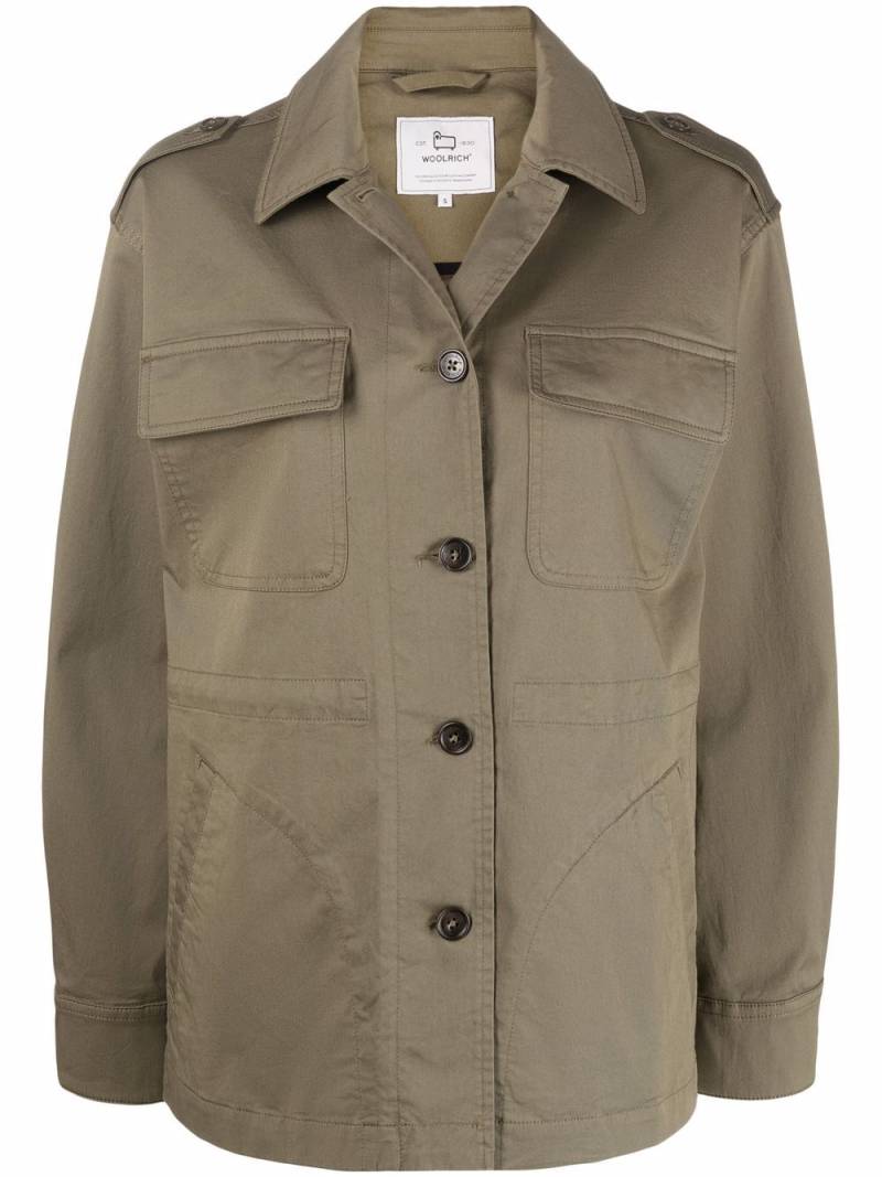 Woolrich stretch twill overshirt - Green von Woolrich