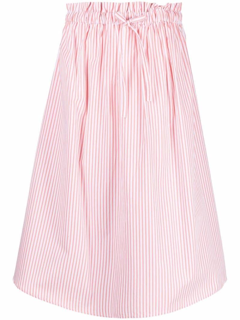 Woolrich stripe-print contrast skirt - Blue von Woolrich