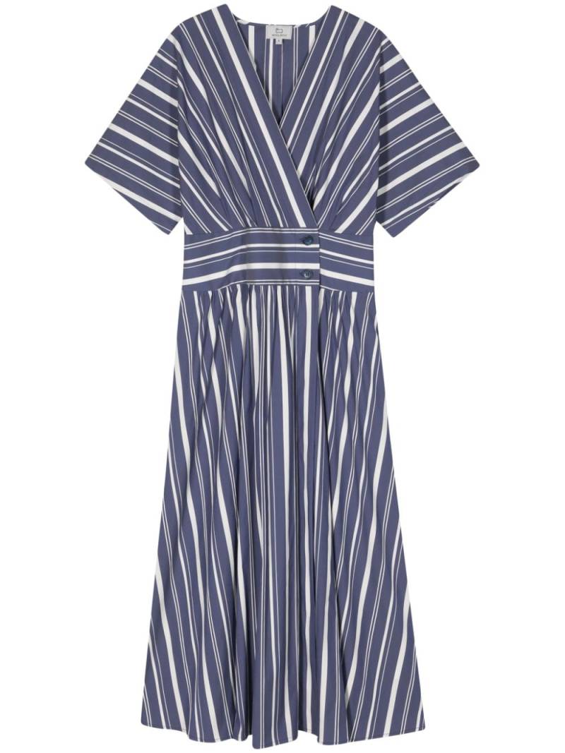 Woolrich striped flared midi dress - Blue von Woolrich