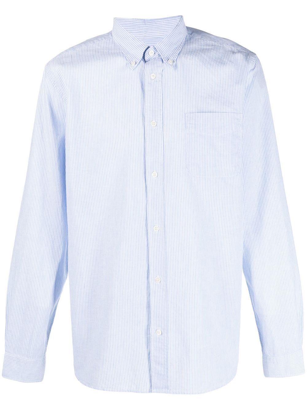 Woolrich striped long-sleeve shirt - Blue von Woolrich