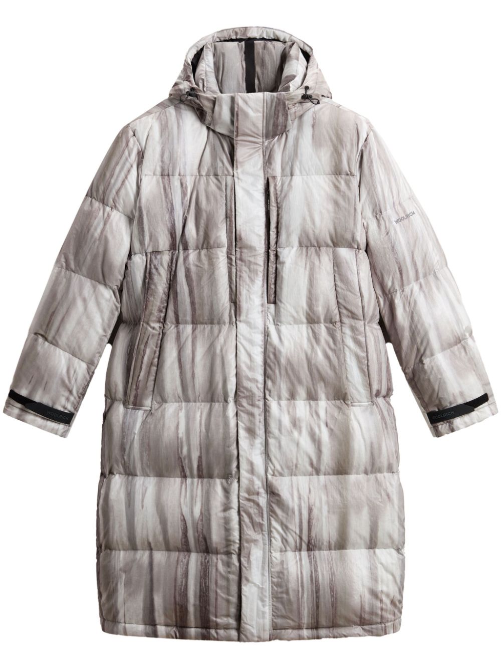 Woolrich tie-dye striped parka coat - Grey von Woolrich