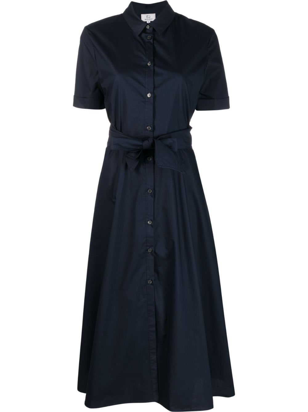 Woolrich tied-waist poplin shirtdress - Blue von Woolrich