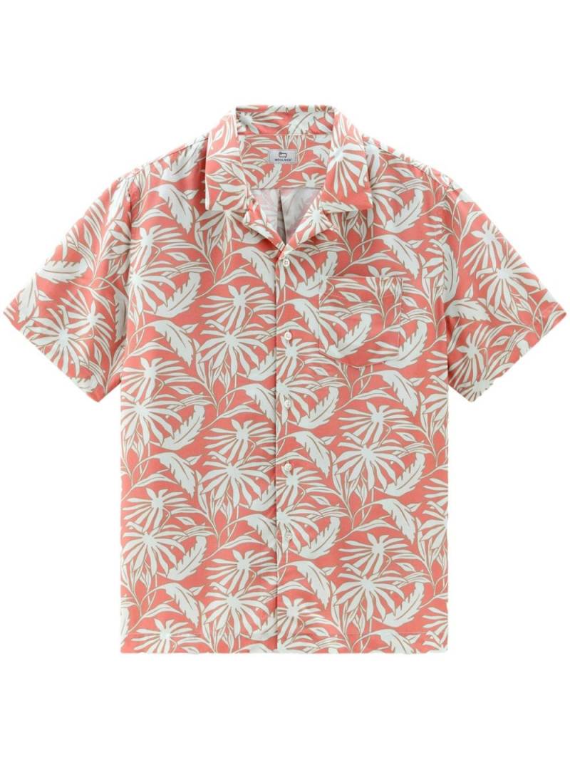 Woolrich tropical-print bowling overshirt - Pink von Woolrich