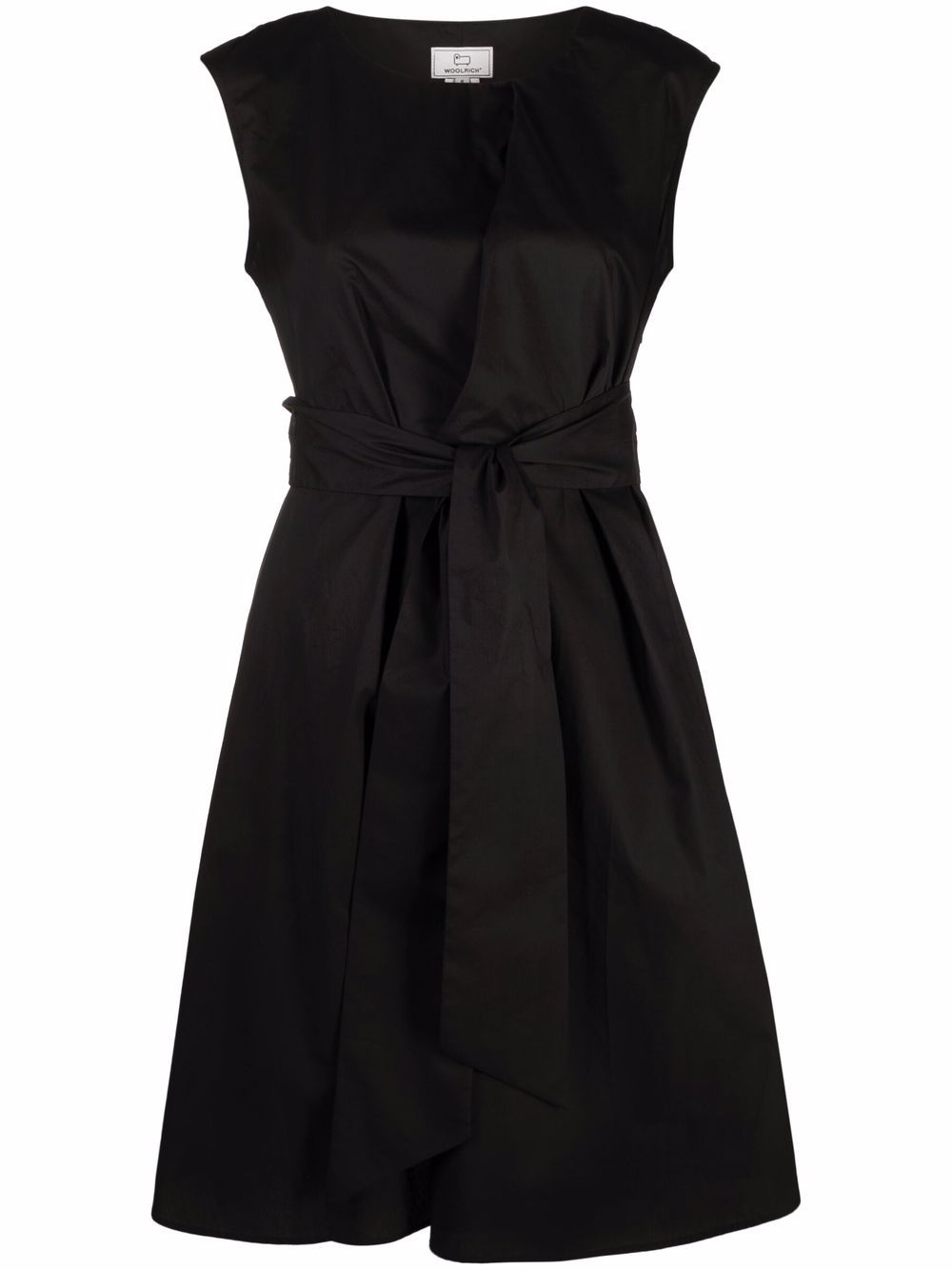 Woolrich waist-tie A-line dress - Black von Woolrich