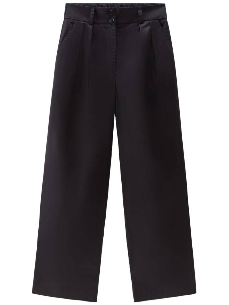 Woolrich wide-leg cotton trousers - Black von Woolrich