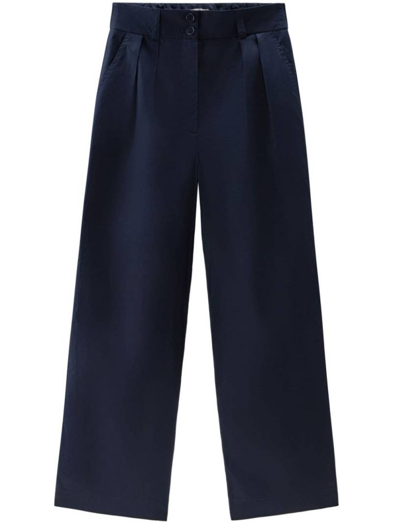 Woolrich wide-leg cotton trousers - Blue von Woolrich