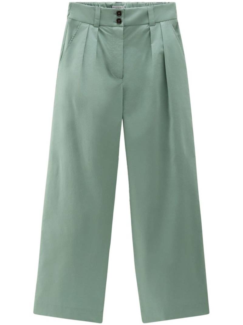 Woolrich wide-leg cotton trousers - Green von Woolrich