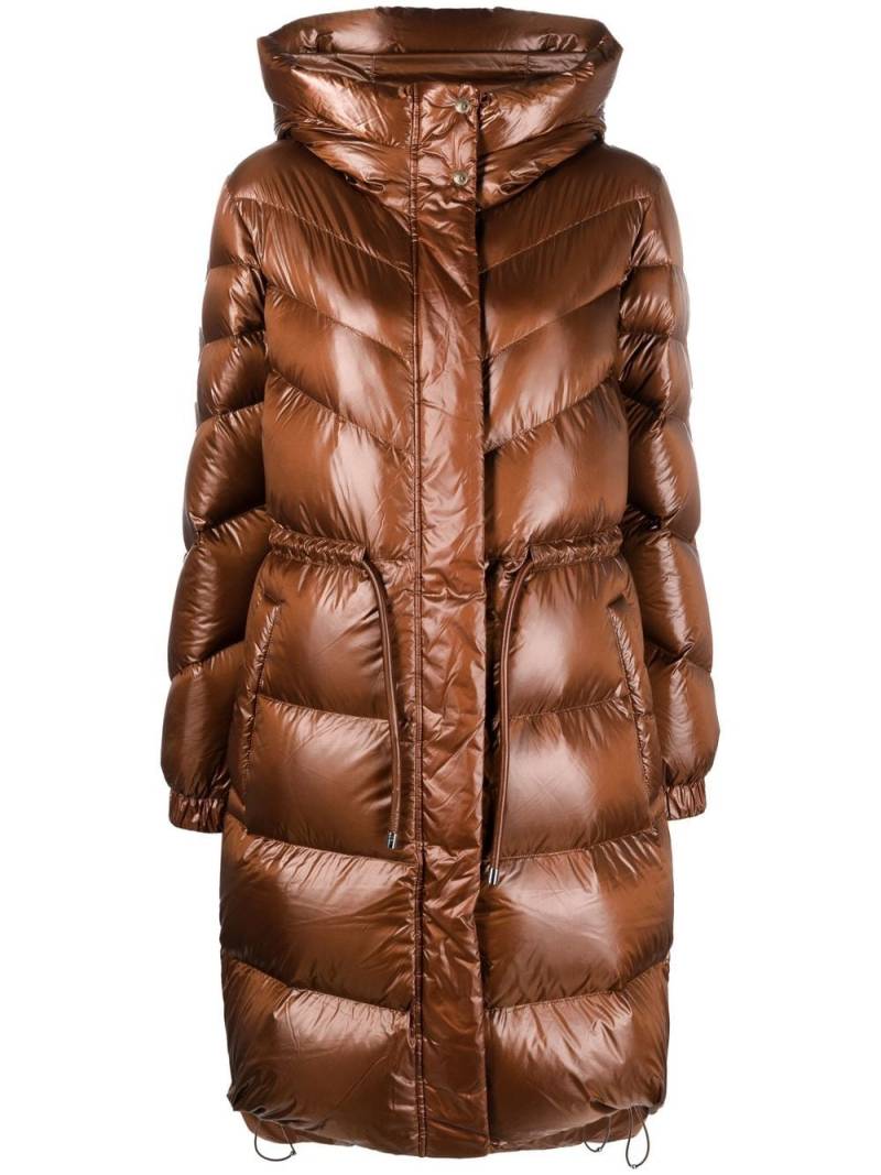 Woolrich zip-up hooded padded coat - Brown von Woolrich