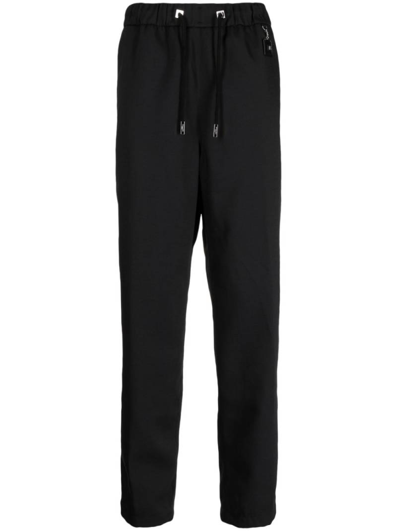 Wooyoungmi drawstring tapered-leg trousers - Black von Wooyoungmi