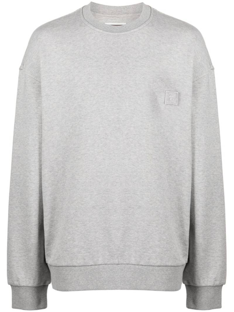 Wooyoungmi logo-embossed cotton sweatshirt - Blue von Wooyoungmi