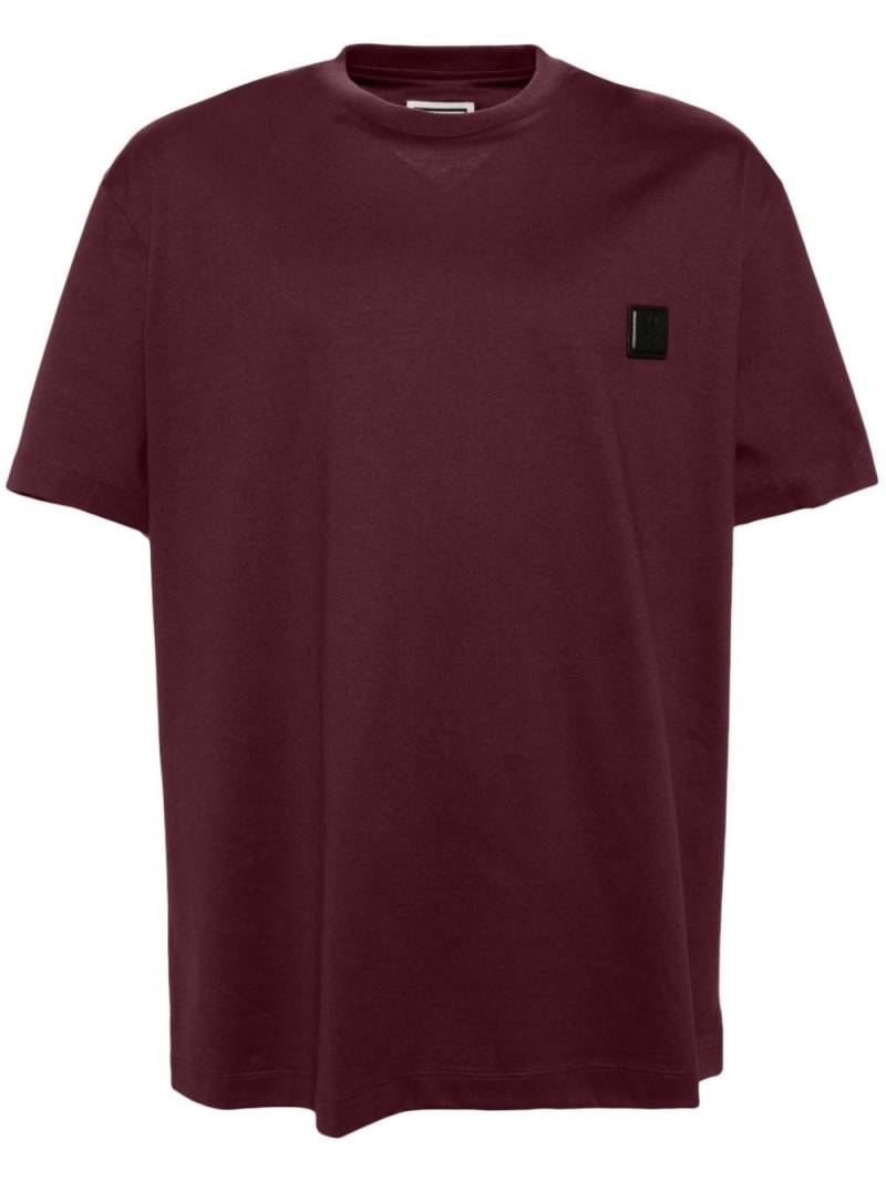 Wooyoungmi logo-patch cotton T-shirt - Purple von Wooyoungmi