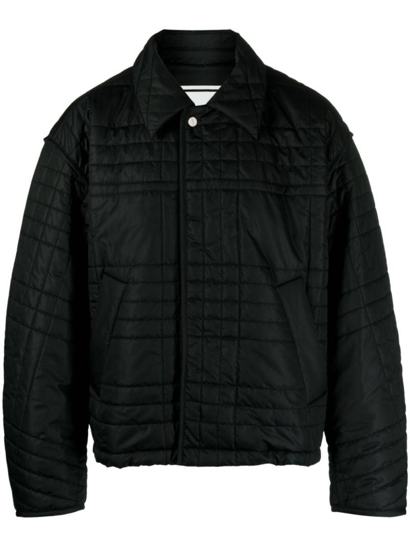 Wooyoungmi logo-patch quilted bomber jacket - Black von Wooyoungmi