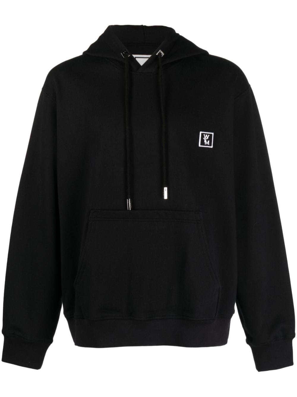 Wooyoungmi logo-print cotton hoodie - Black von Wooyoungmi