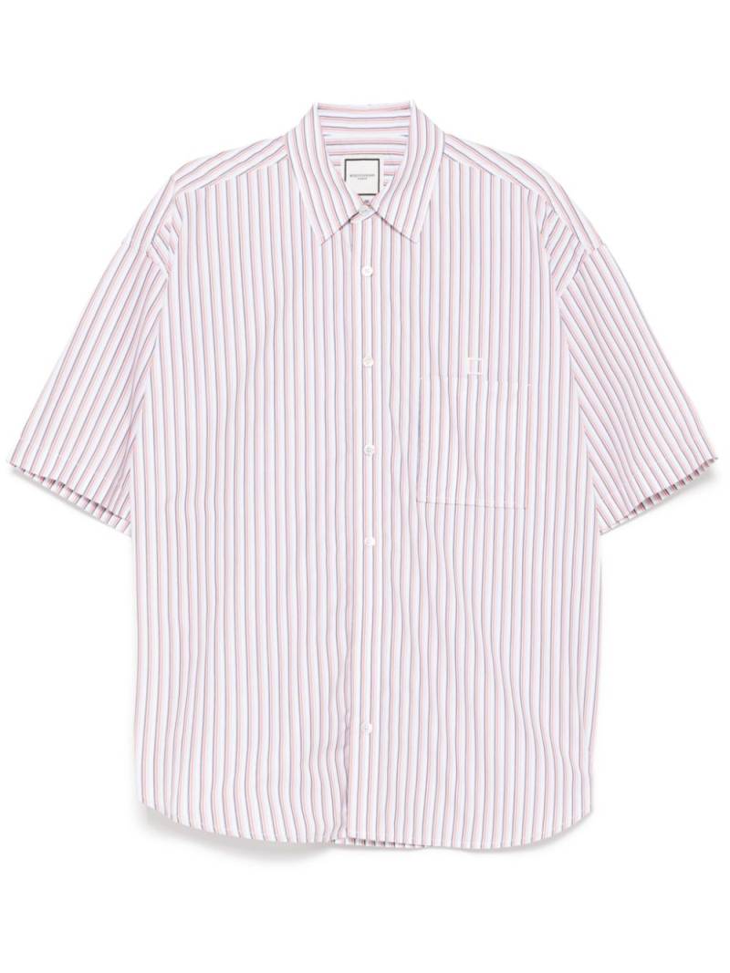 Wooyoungmi striped short-sleeved shirt - Blue von Wooyoungmi