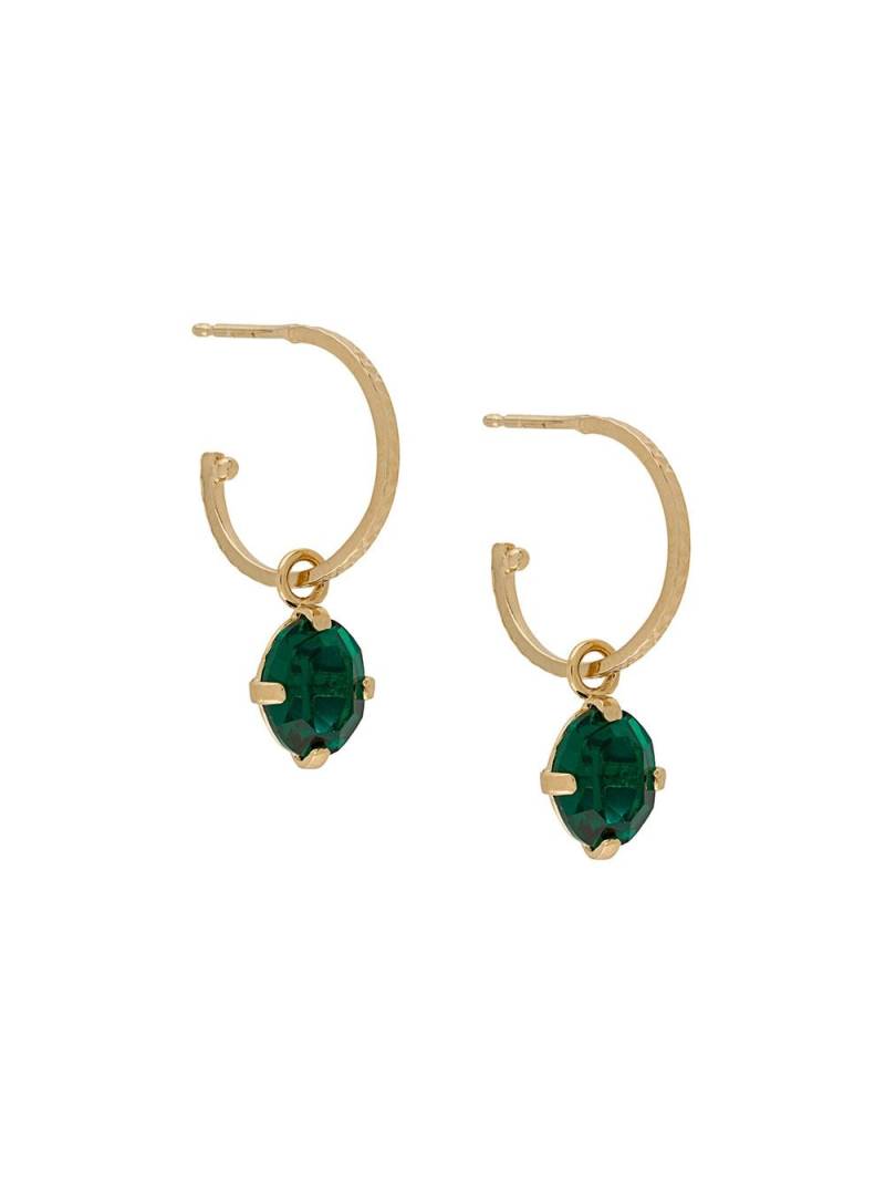 Wouters & Hendrix A Wild Original! emerald crystal hoop earrings - Metallic von Wouters & Hendrix