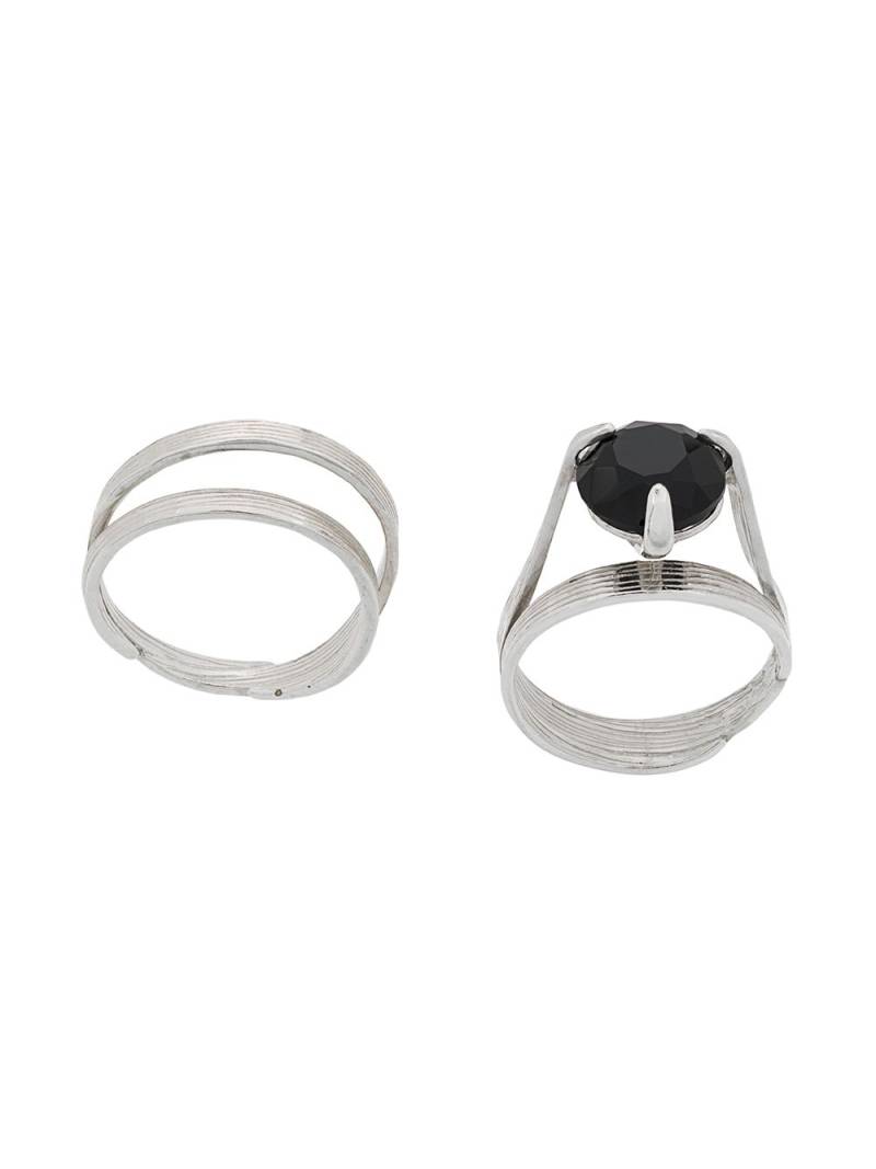 Wouters & Hendrix My Favourites onyx stone ring - Silver von Wouters & Hendrix