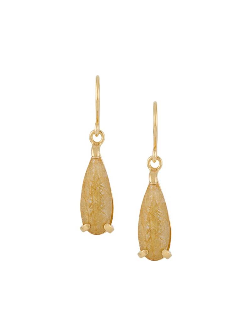 Wouters & Hendrix Rutilated Quartz drop earrings - Gold von Wouters & Hendrix