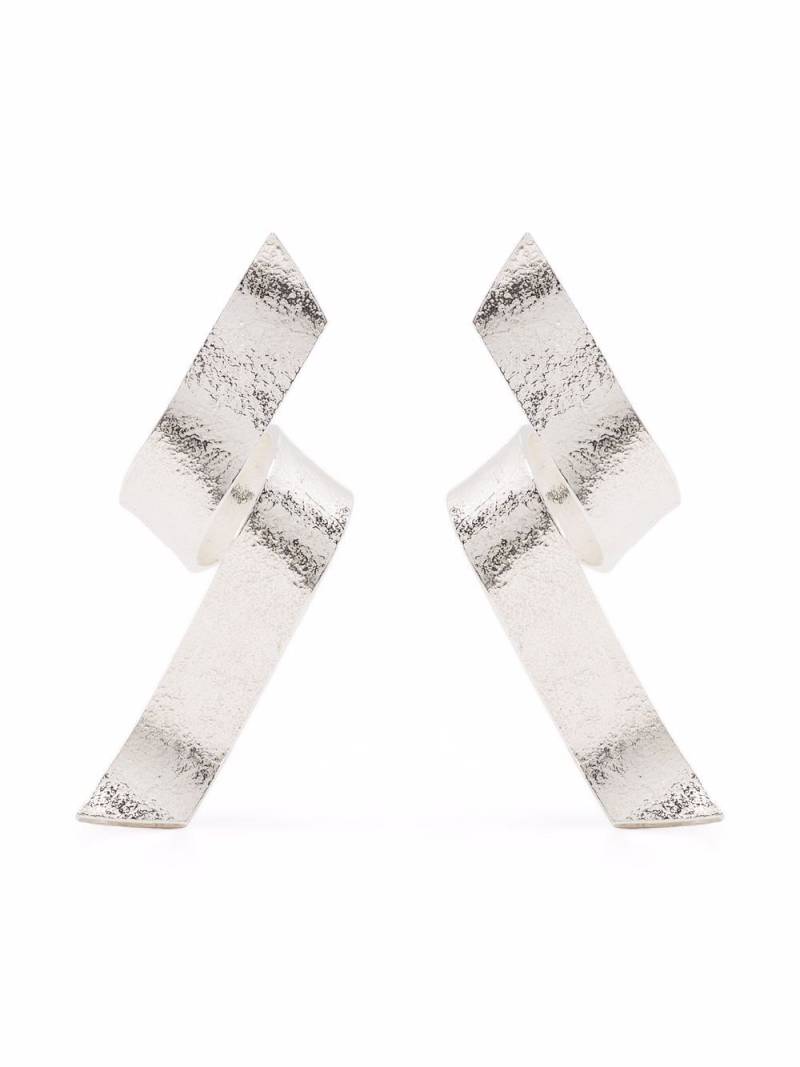 Wouters & Hendrix Swirl twisted earrings - Silver von Wouters & Hendrix